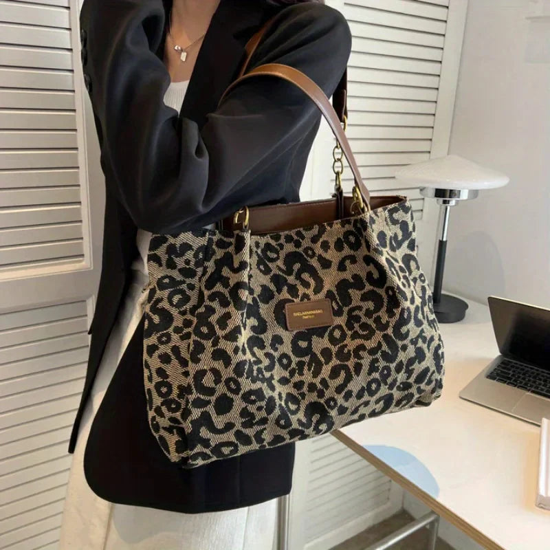 Leonora - Leopard Charm Tote Bag