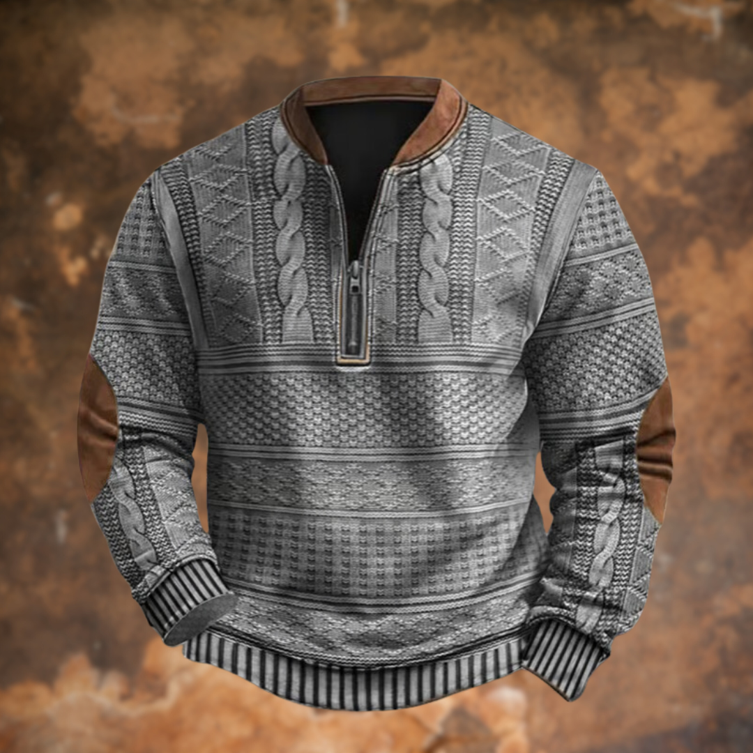 Cillian – Knitted Sweater with Zipper Detail