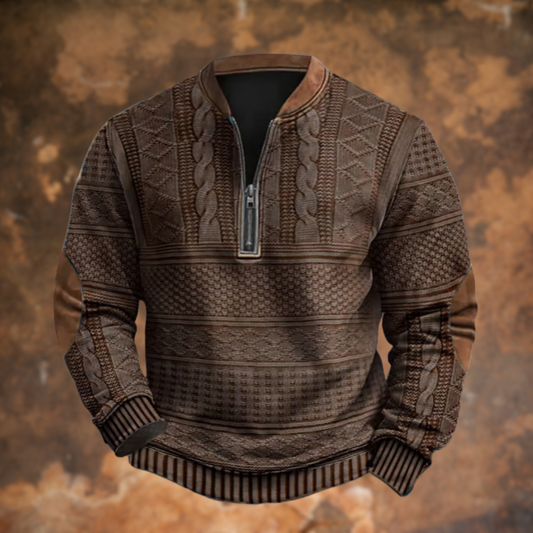 Cillian – Knitted Sweater with Zipper Detail