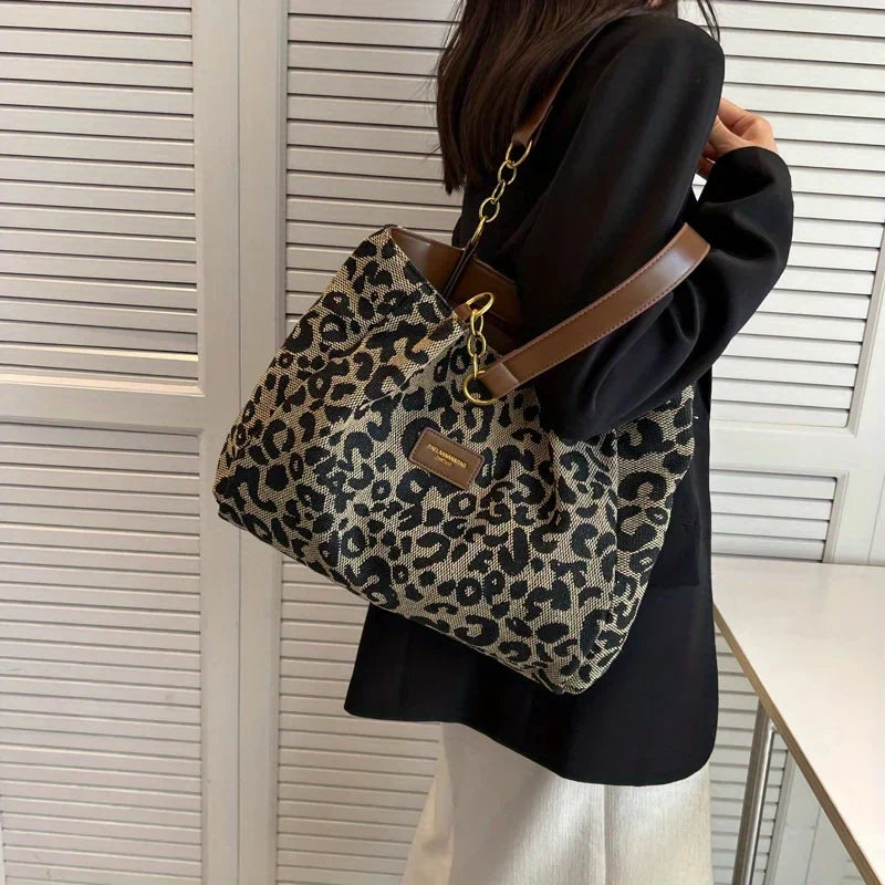 Leonora - Leopard Charm Tote Bag