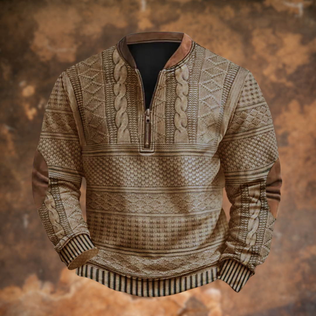 Cillian – Knitted Sweater with Zipper Detail