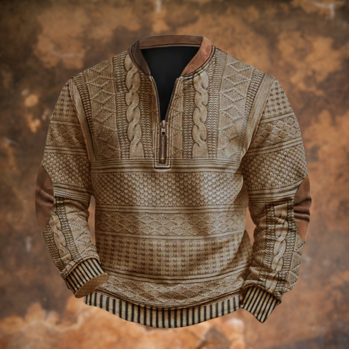 Cillian – Knitted Sweater with Zipper Detail