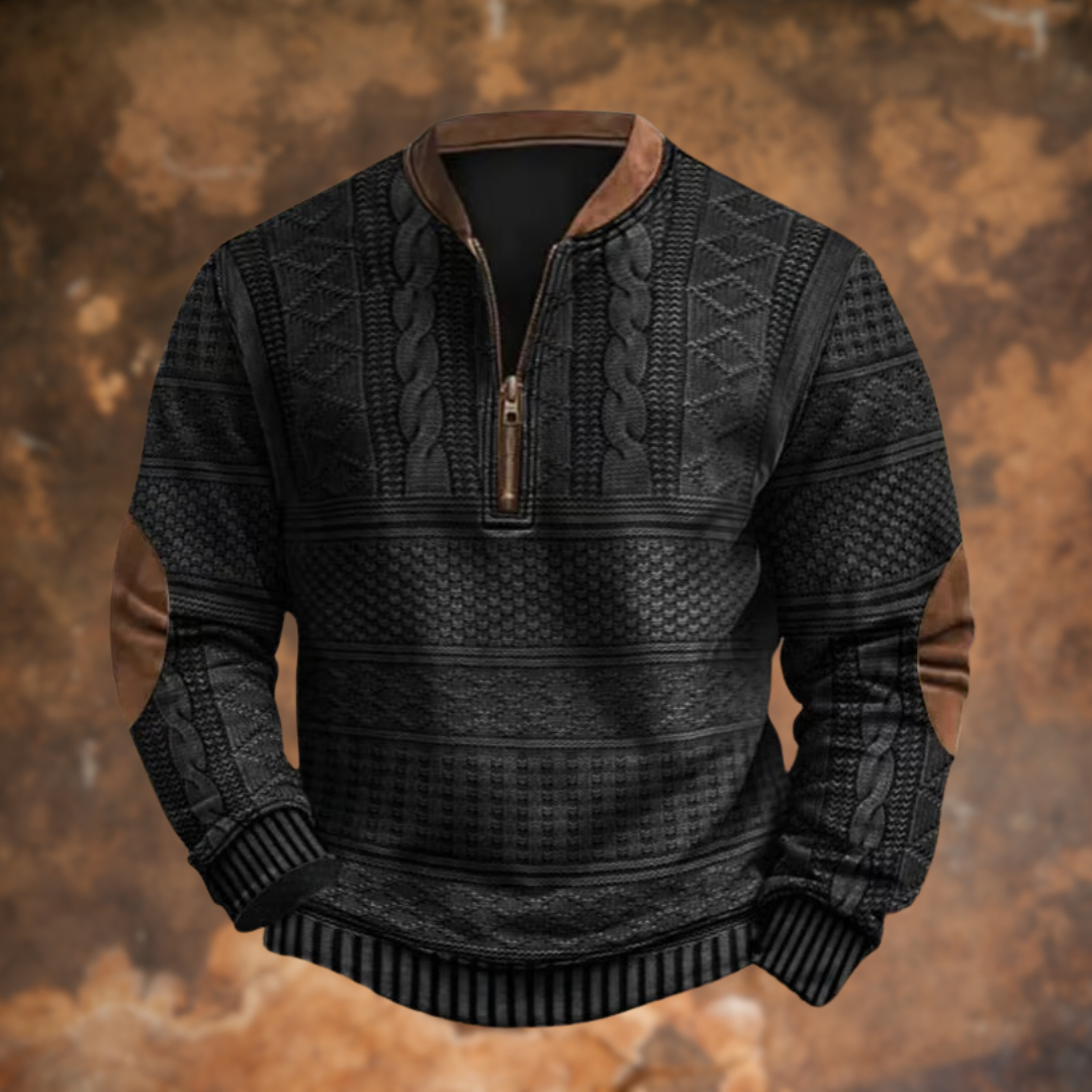 Cillian – Knitted Sweater with Zipper Detail