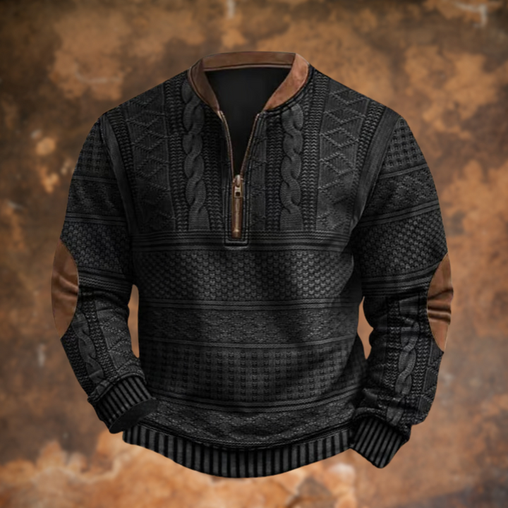 Cillian – Knitted Sweater with Zipper Detail