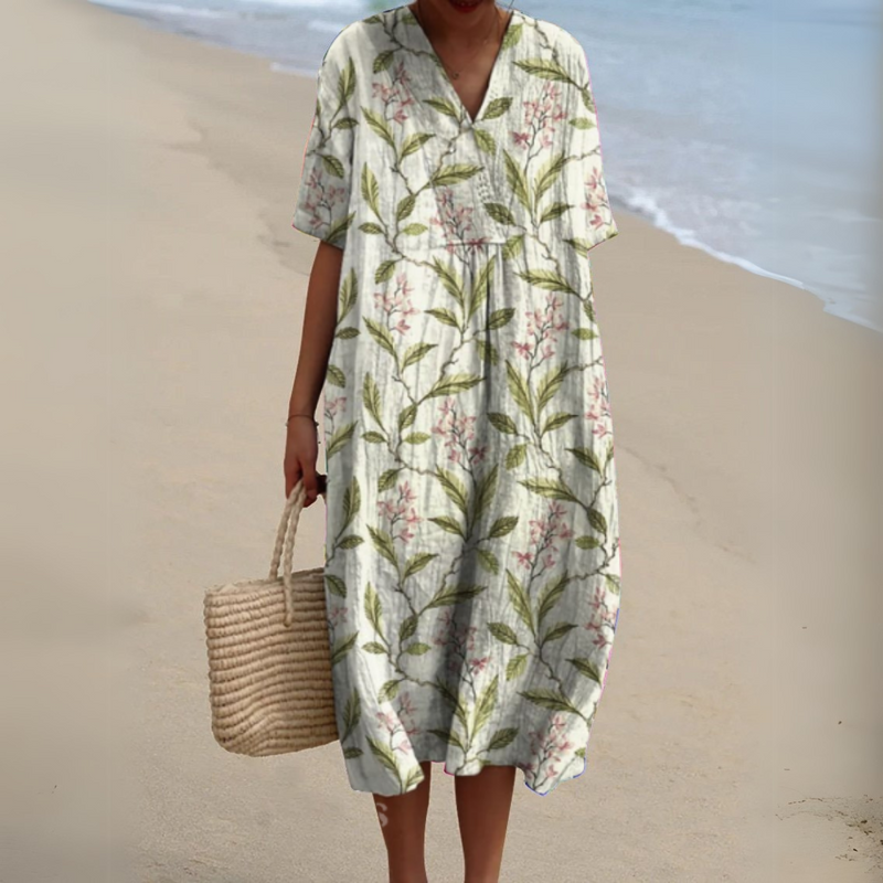 Lora - Colorful Floral Summer Dress