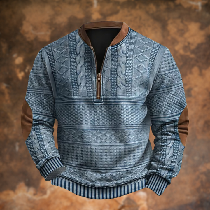 Cillian – Knitted Sweater with Zipper Detail