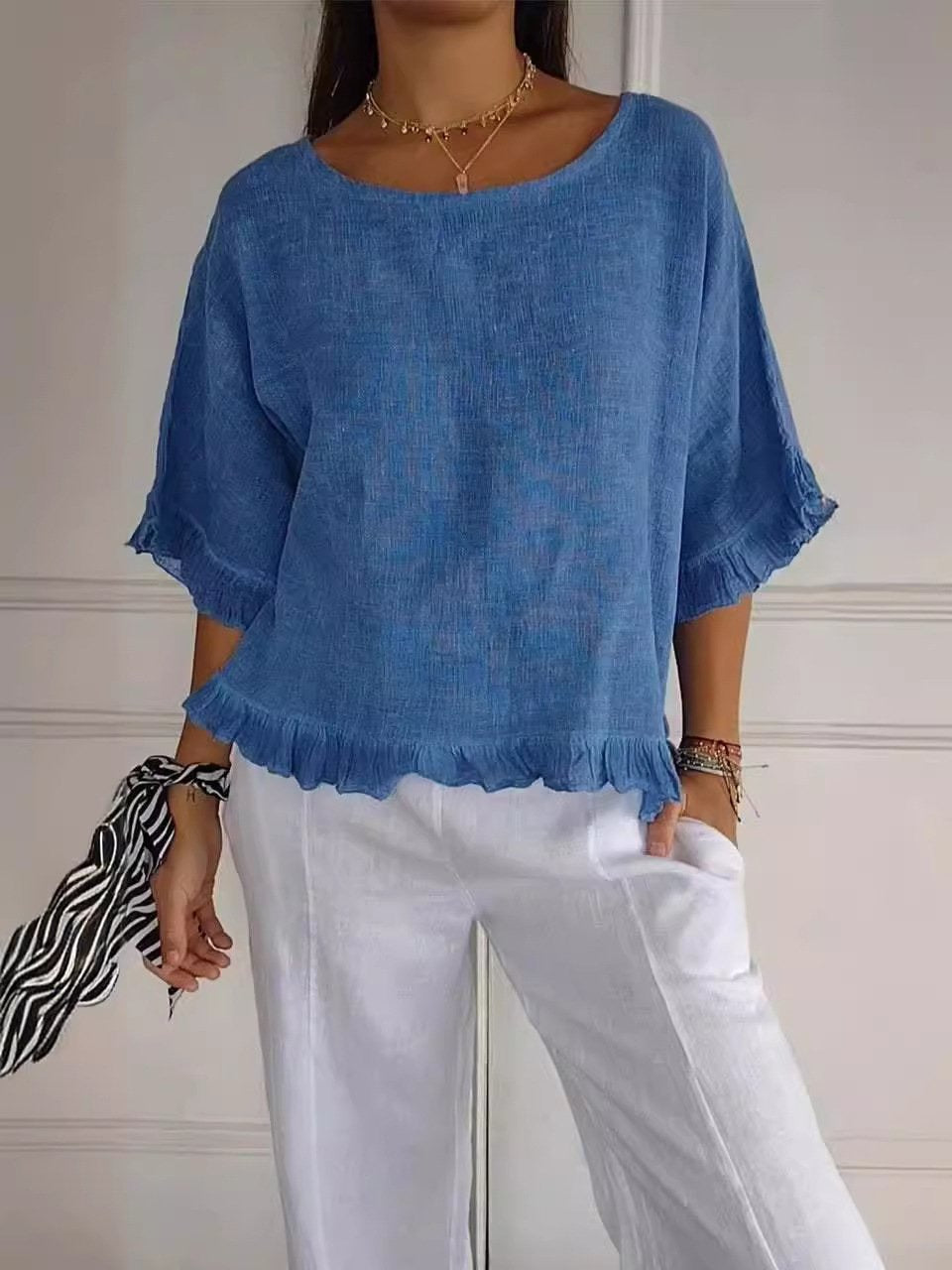 Pierrette - Elegant Cotton Blouse