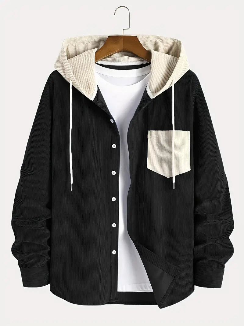Costas - Corduroy Textured Zip-Up Hoodie