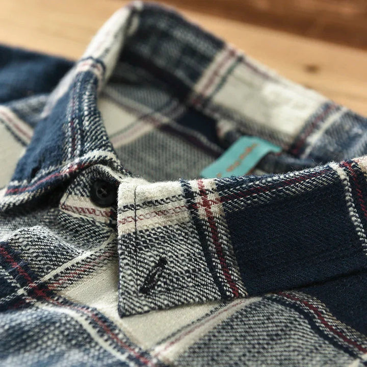 Jony - Classic Long Sleeve Plaid Shirt