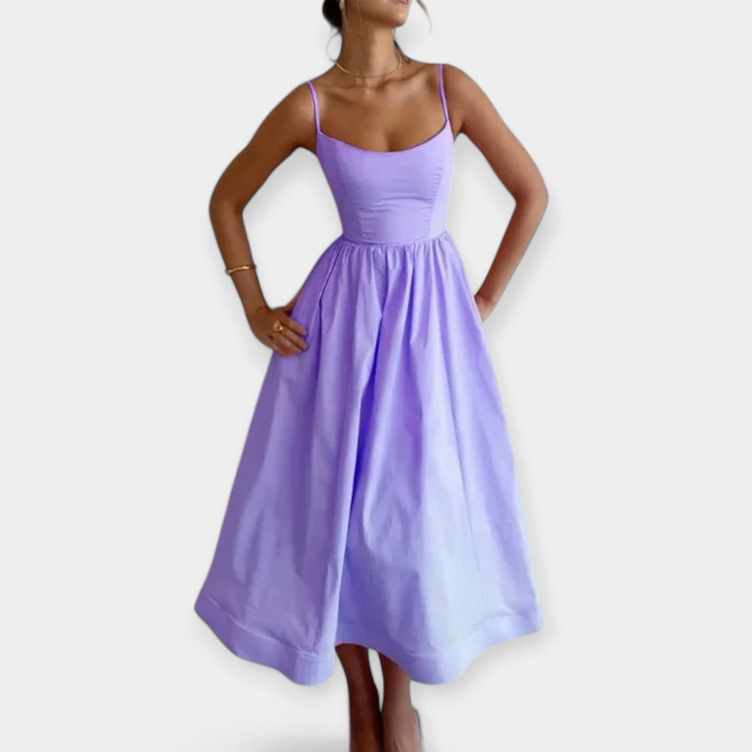 Shelley - Mini Dress With Round Neckline And Straps