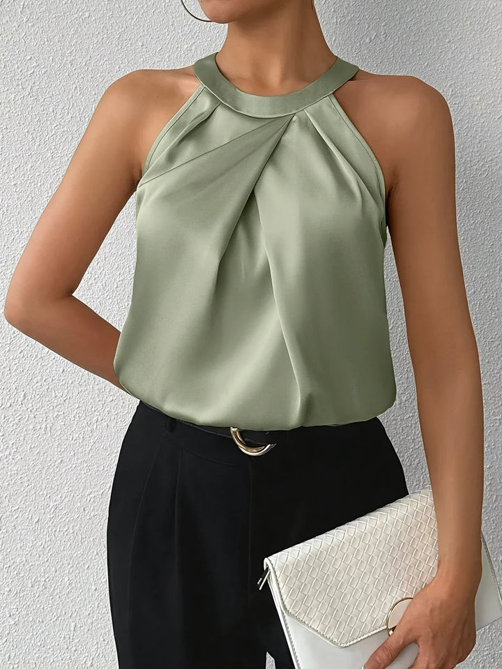 Cerys - Elegant Sleeveless Polyester Blouse