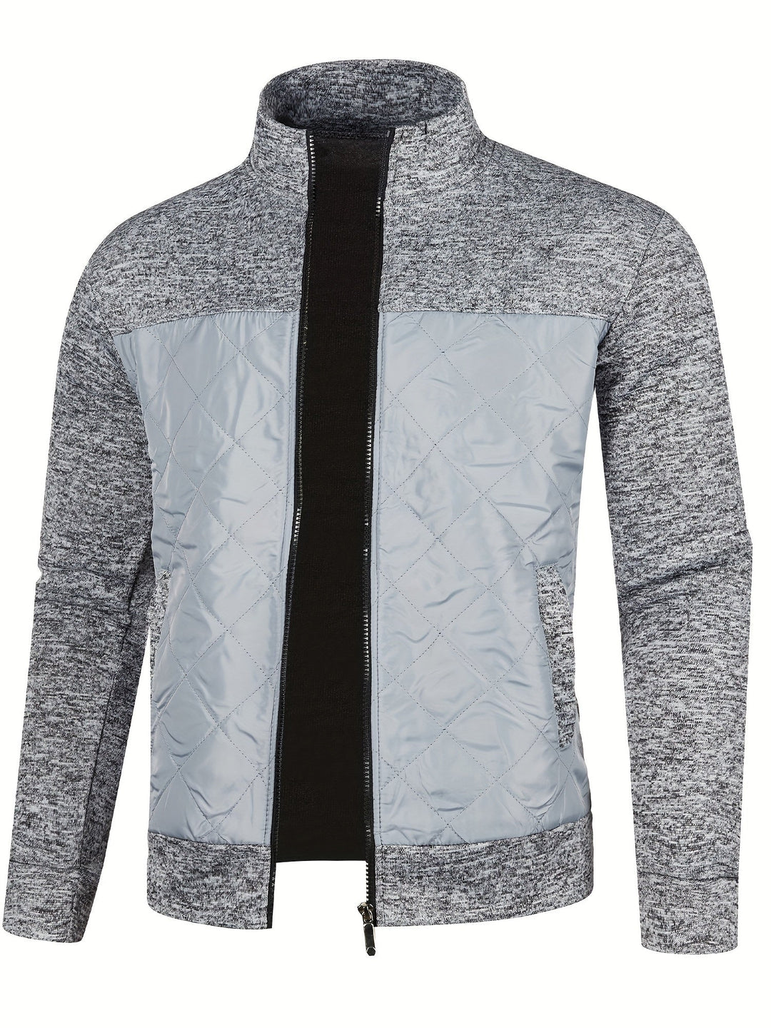Grzegorz - Long Sleeve Knitted Jacket With Zip Up