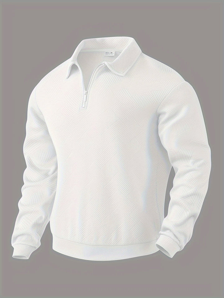 Baldrick - Vintage Sweatshirt with Zipper and Geometric Design