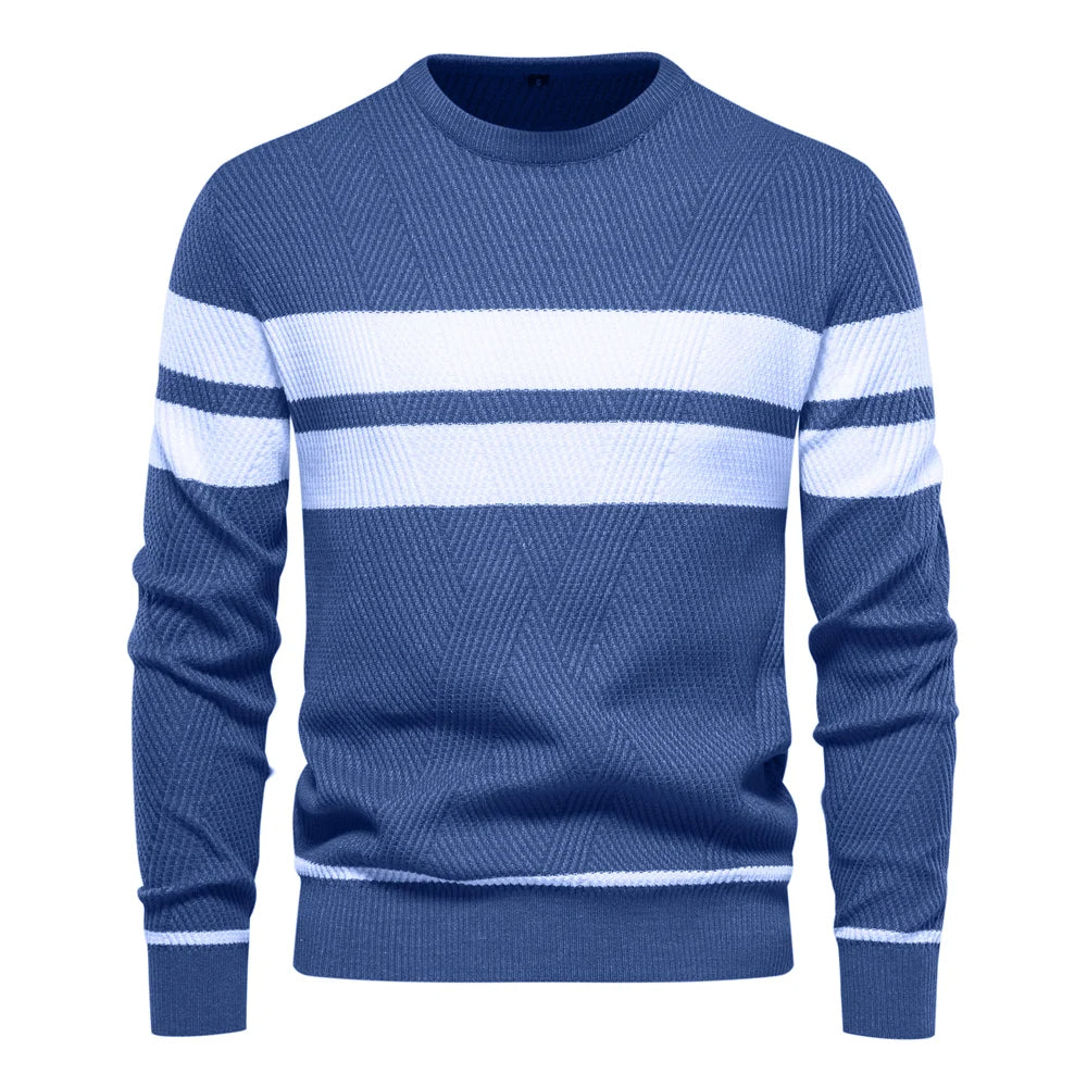 Fawzi - Warm Long Sleeve Patchwork Sweaters