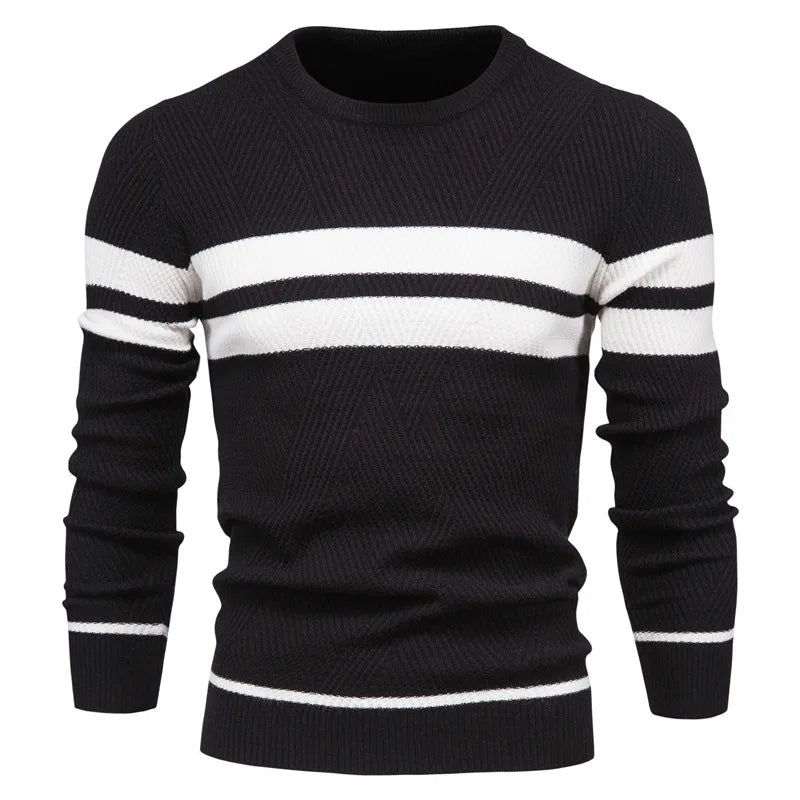 Fawzi - Warm Long Sleeve Patchwork Sweaters