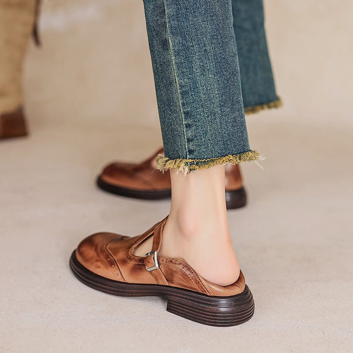 VELDA | ELEGANT MARY JANES IN LEATHER
