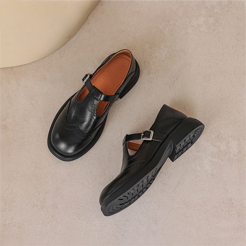 VELDA | ELEGANT MARY JANES IN LEATHER