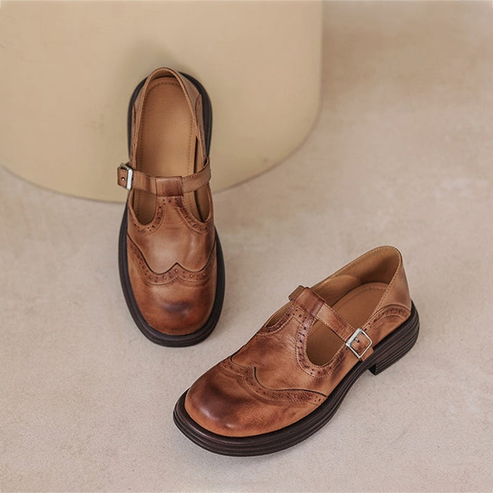 VELDA | ELEGANT MARY JANES IN LEATHER